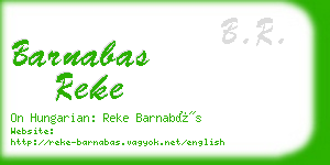 barnabas reke business card